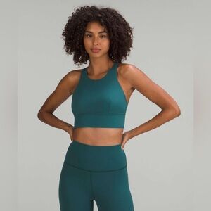 Lululemon Wunder Train Longline Bra *Medium Support, C/D Cup in Green Jasper |12